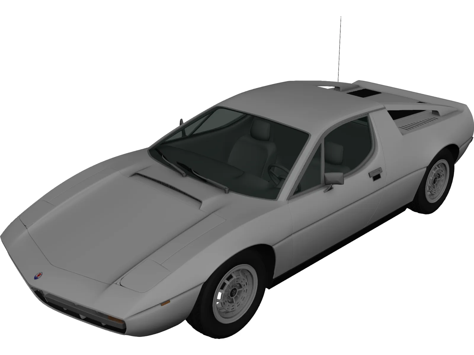 Maserati Merak (1972) 3D Model main preview