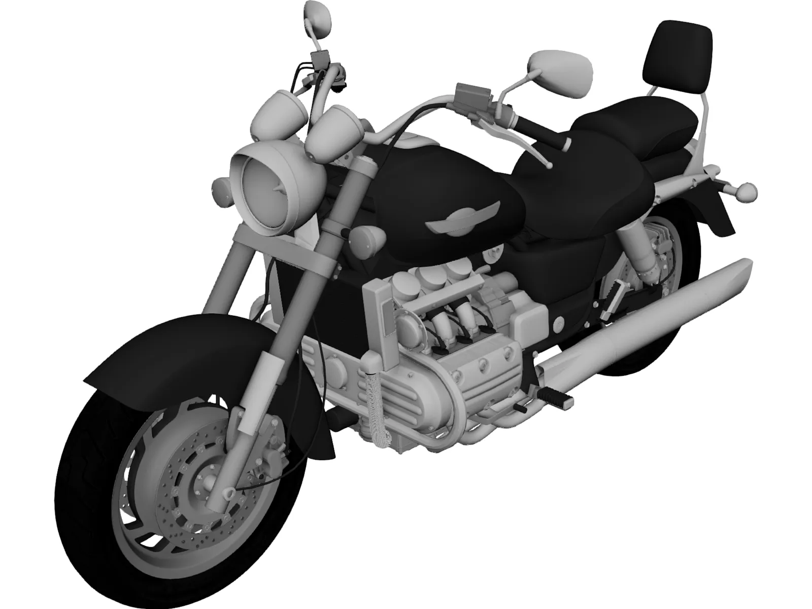 Honda Valkyrie F6C 3D Model main preview