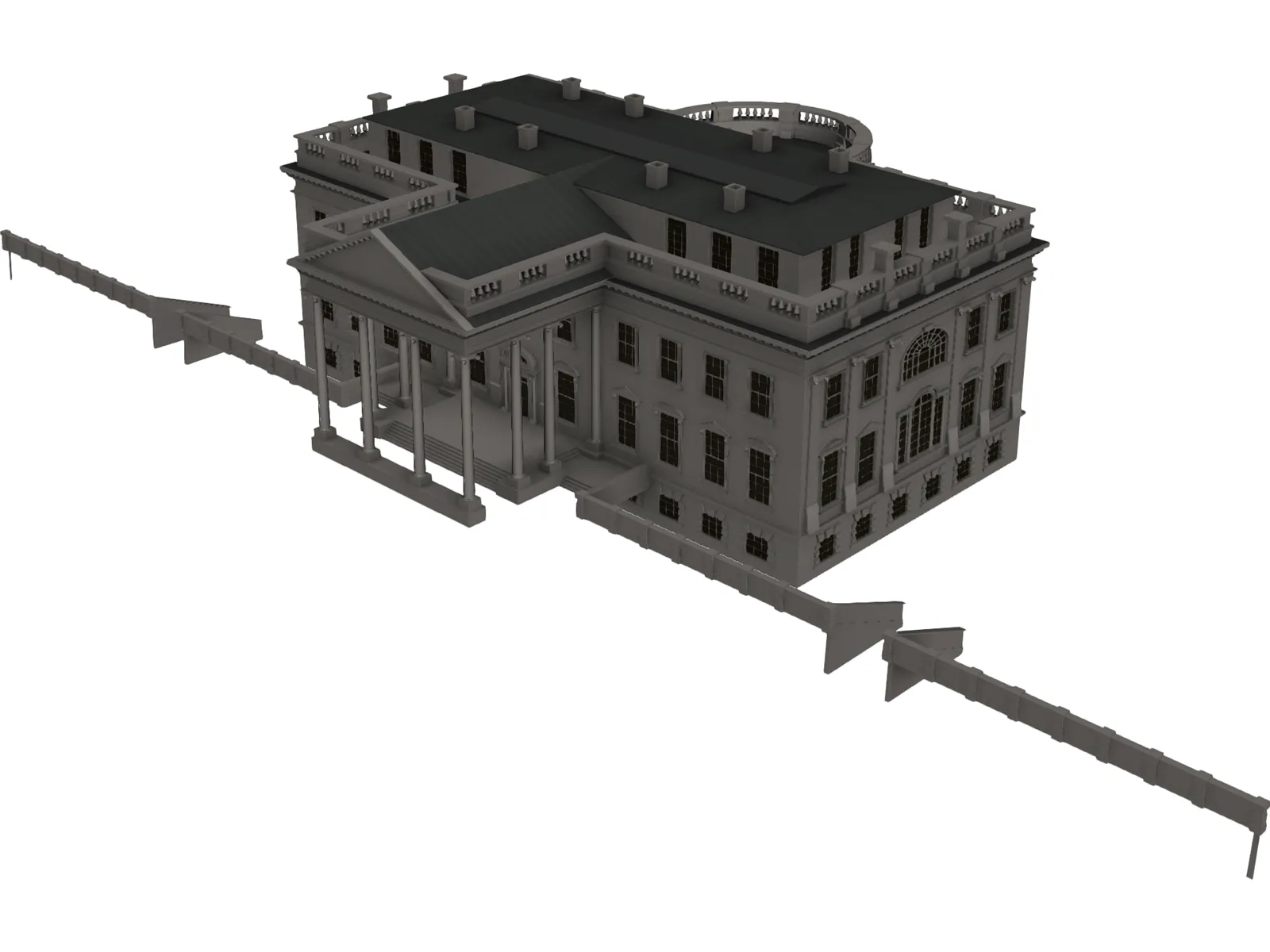White House 3D Model main preview