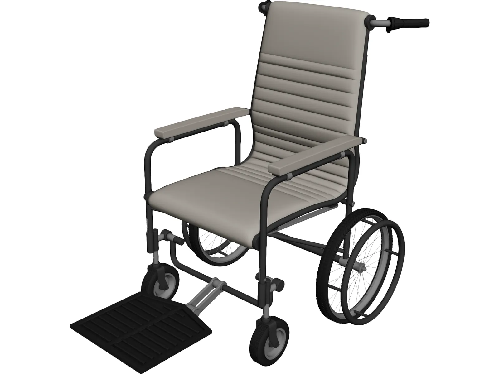 Manual Wheelchair 3D Model main preview