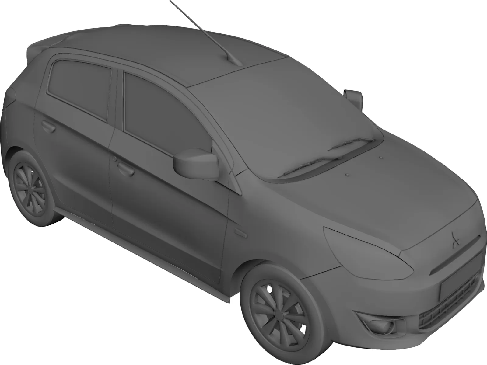 Mitsubishi Mirage (2013) 3D Model main preview