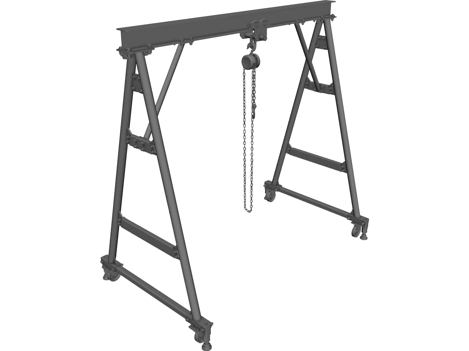 Crane Pont Roulant 3D Model main preview