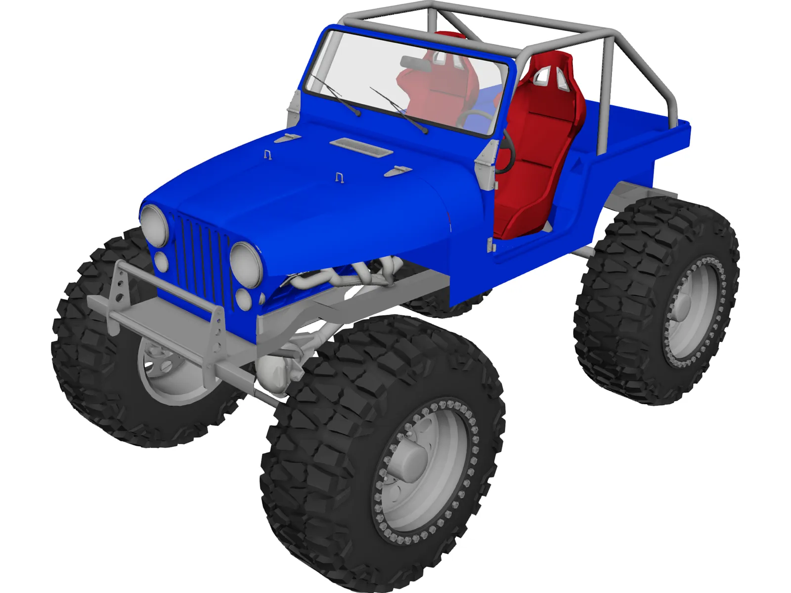 Jeep CJ5 Rock Crawler (1975) 3D Model main preview