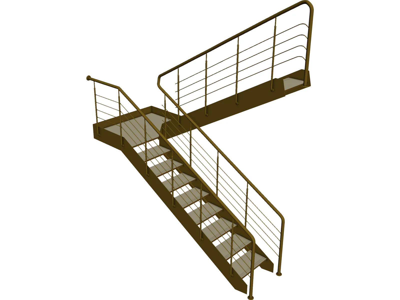 Stairs 3D Model main preview