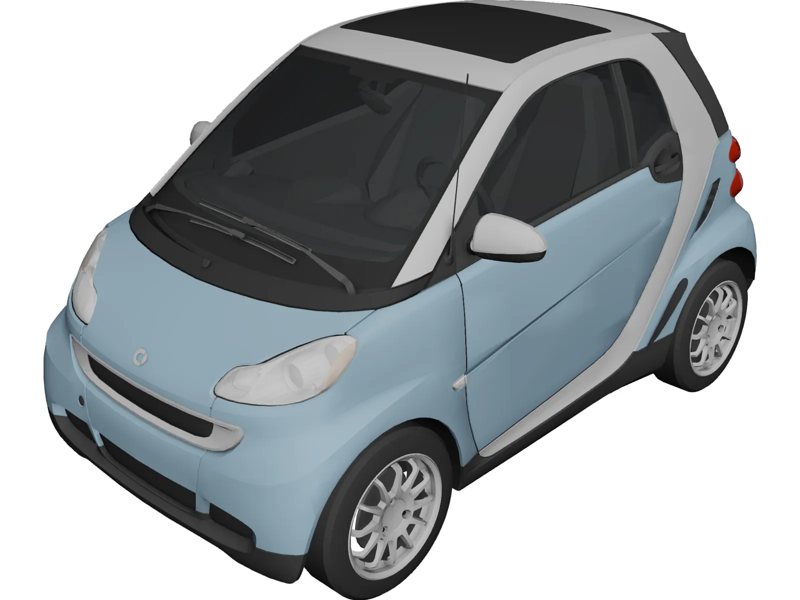 Smart ForTwo [W451] (2011) 3D Model main preview