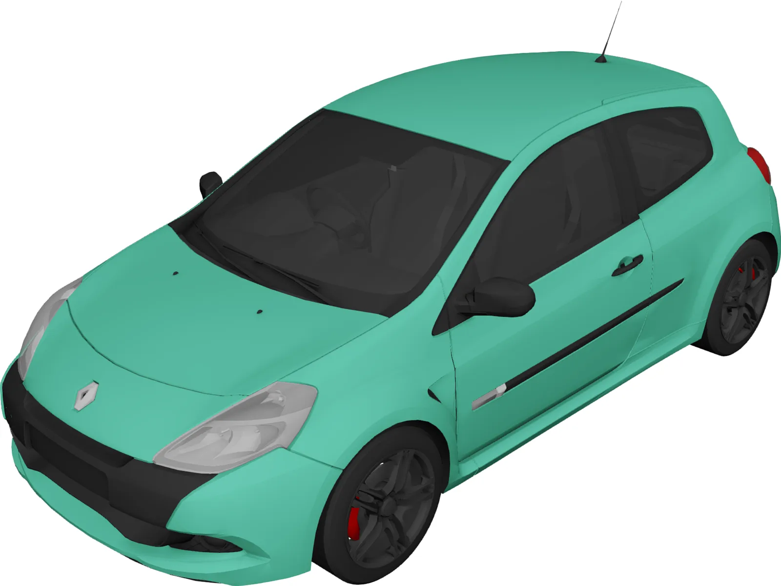 Renault Clio RS 200 Cup (2010) 3D Model main preview
