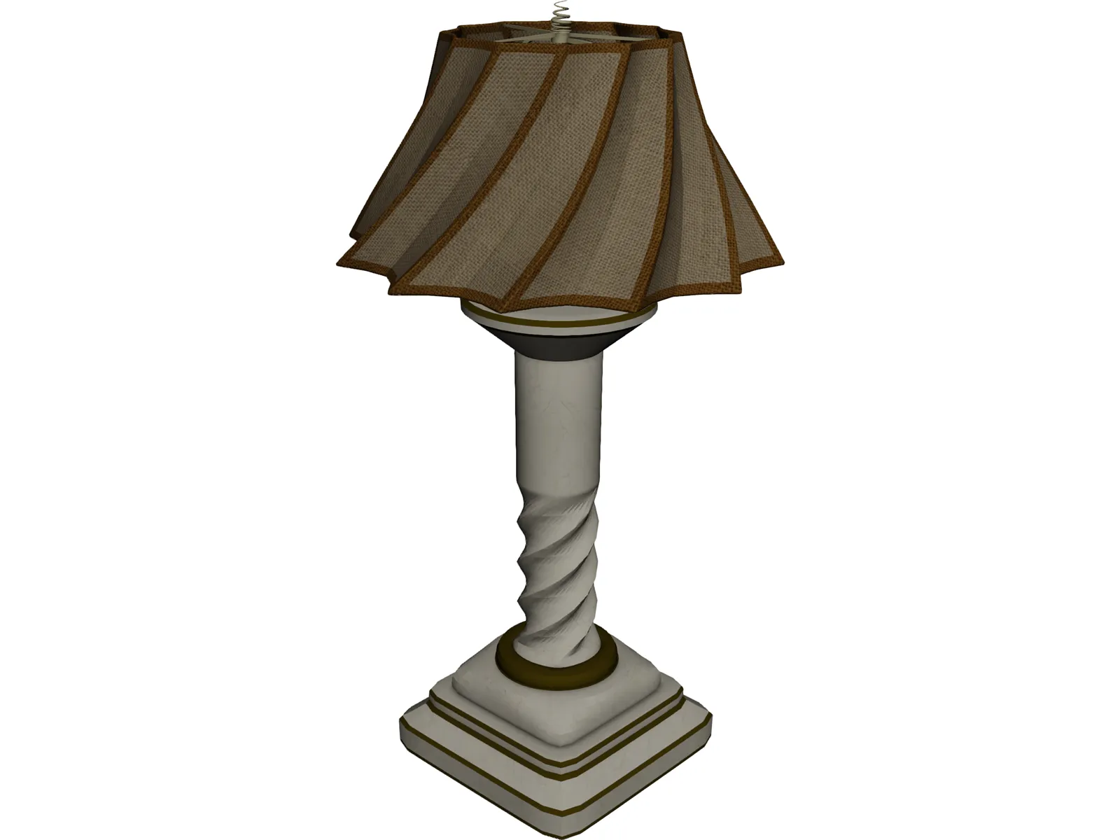 Cream Lamp 3D Model main preview