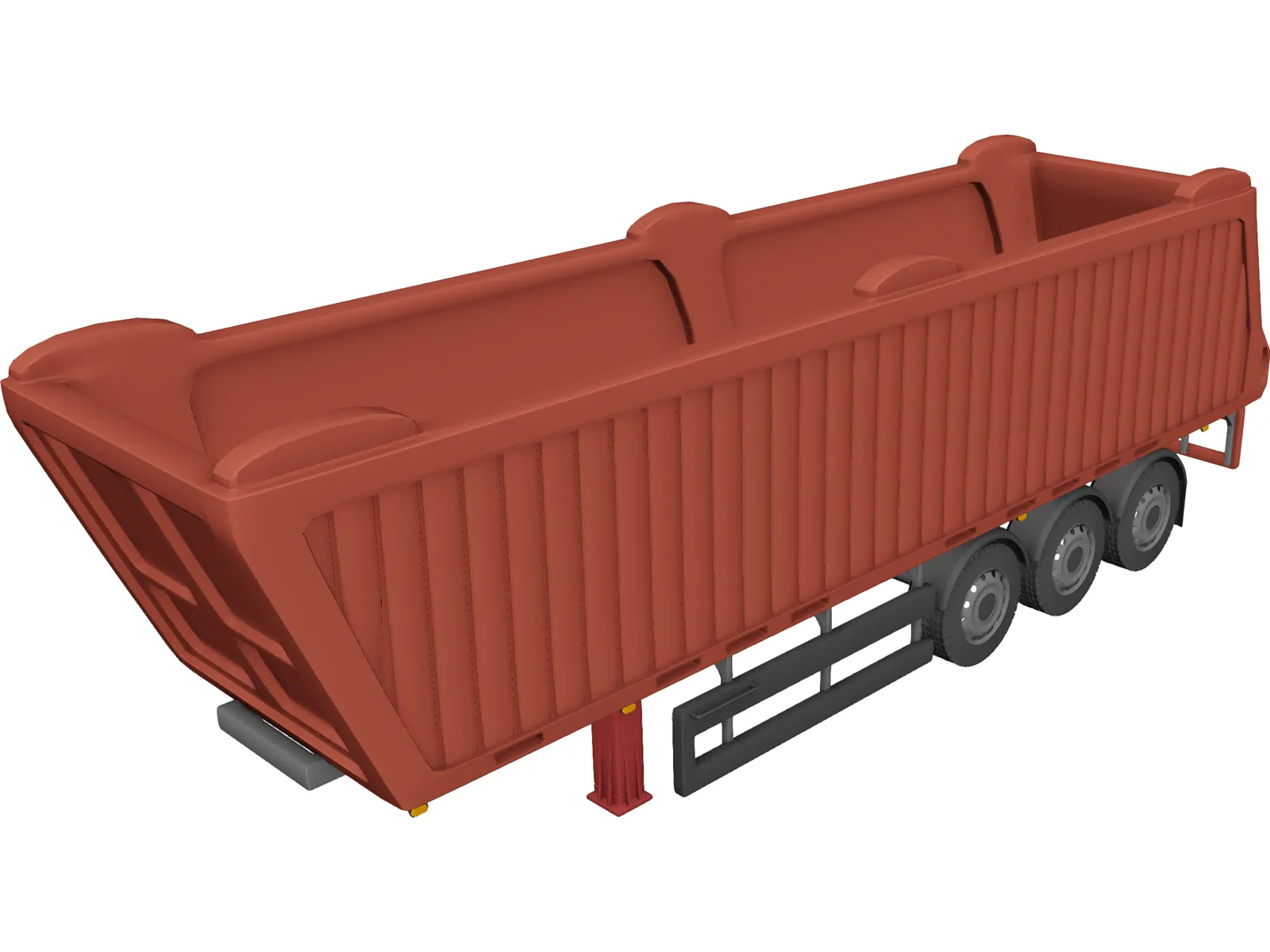 Truck Trailer 3D Model main preview