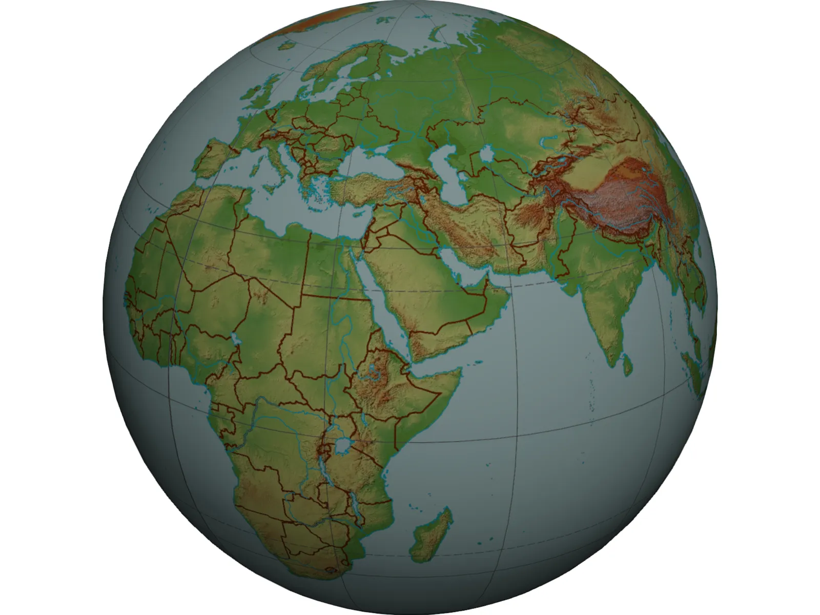 Earth Globe 3D Model main preview