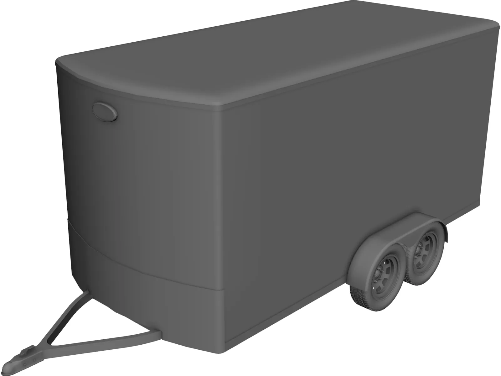 Small Cargo Trailer 3D Model main preview