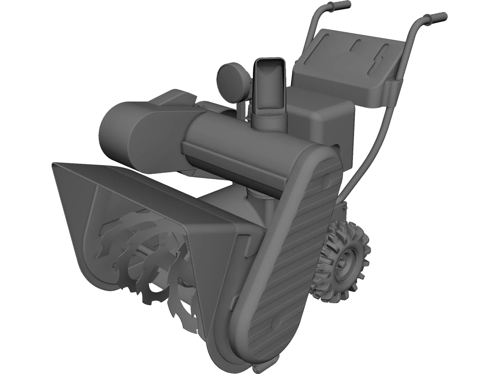 Snow Blower 3D Model main preview