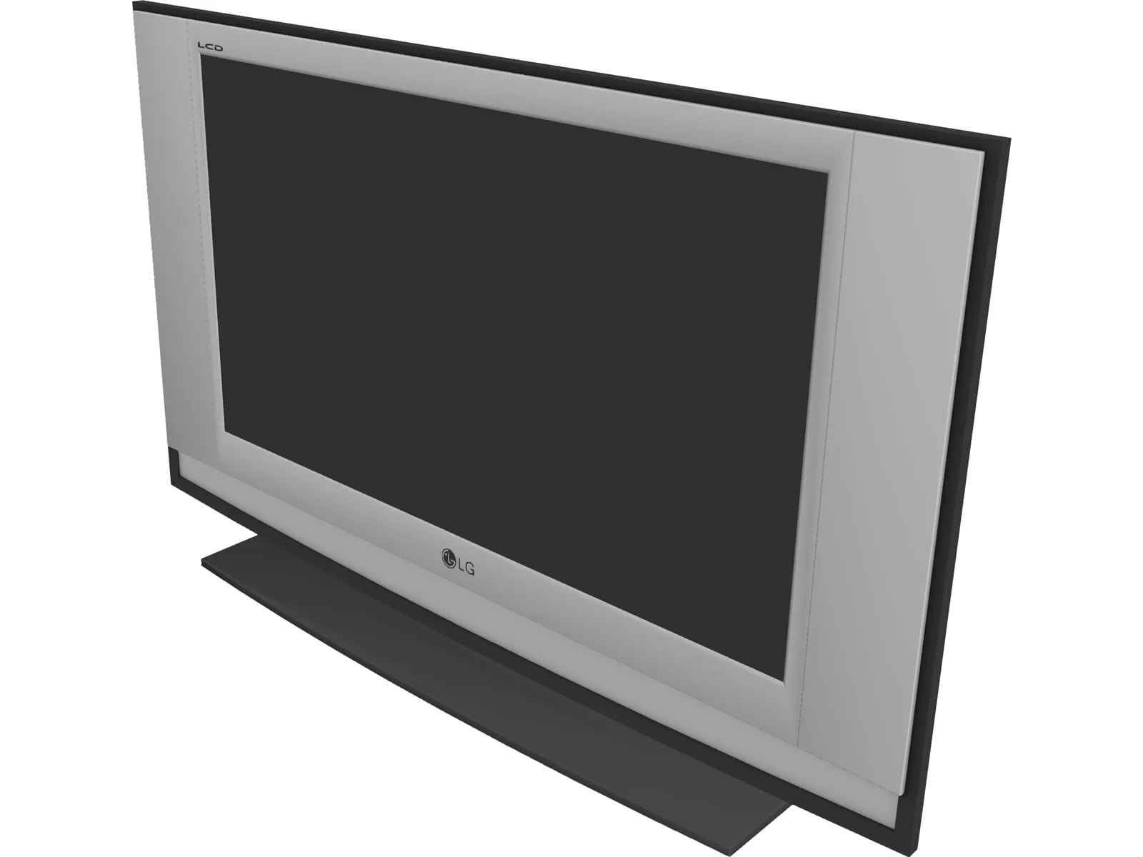 LG Flat TV Screen 3D Model main preview