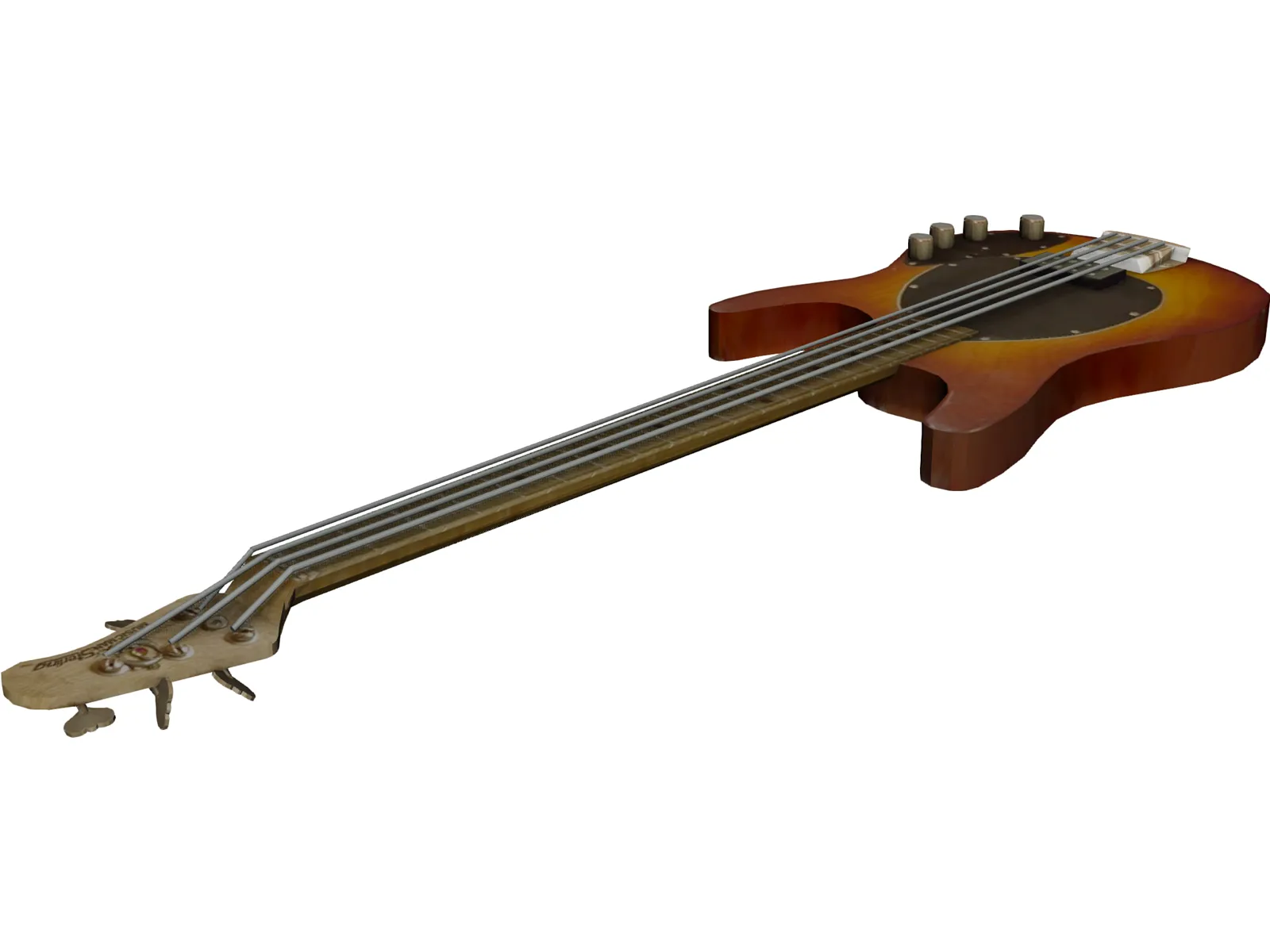 Bass Guitar 3D Model main preview