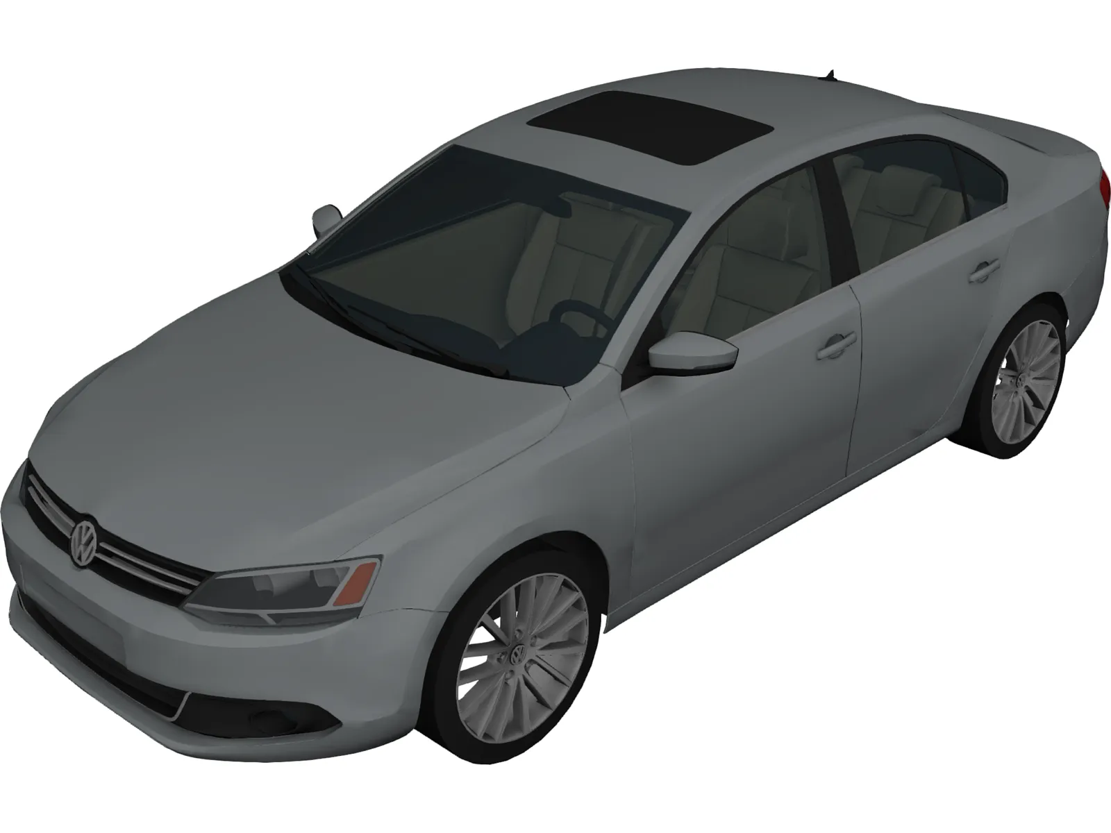 Volkswagen Jetta (2011) 3D Model main preview