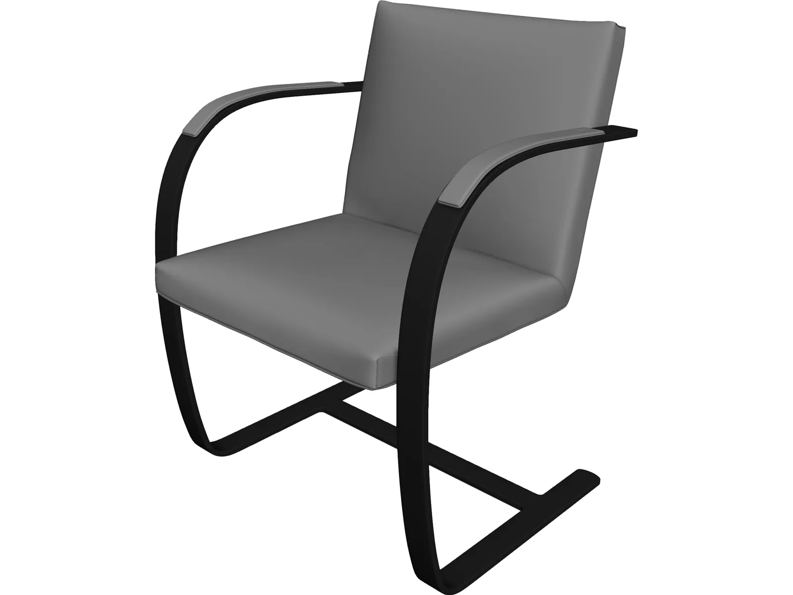Brno Chair 3D Model main preview