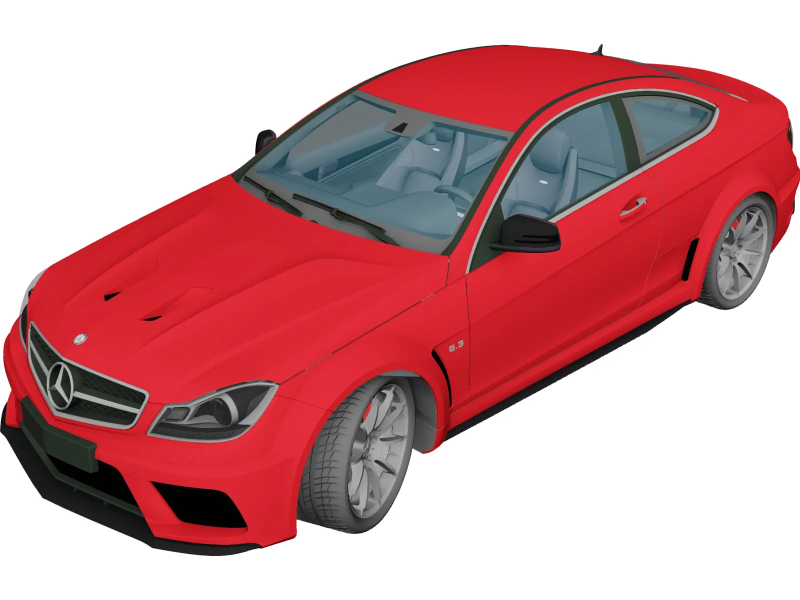 Mercedes-Benz C63 AMG Black Series (2012) 3D Model main preview