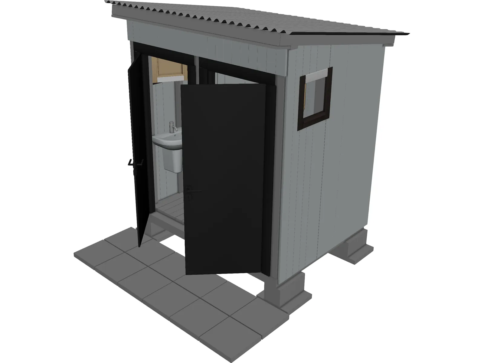 Street WC 3D Model main preview