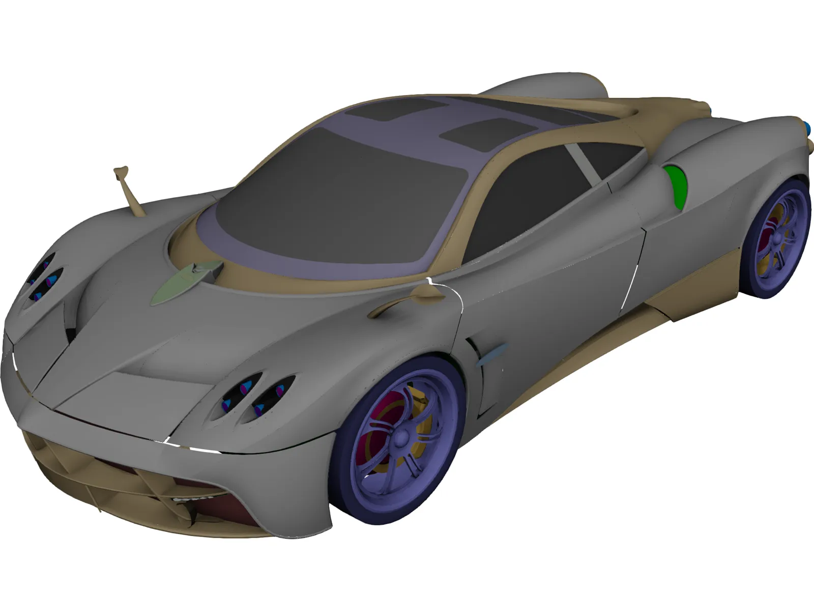Pagani Huarya (2014) 3D Model main preview
