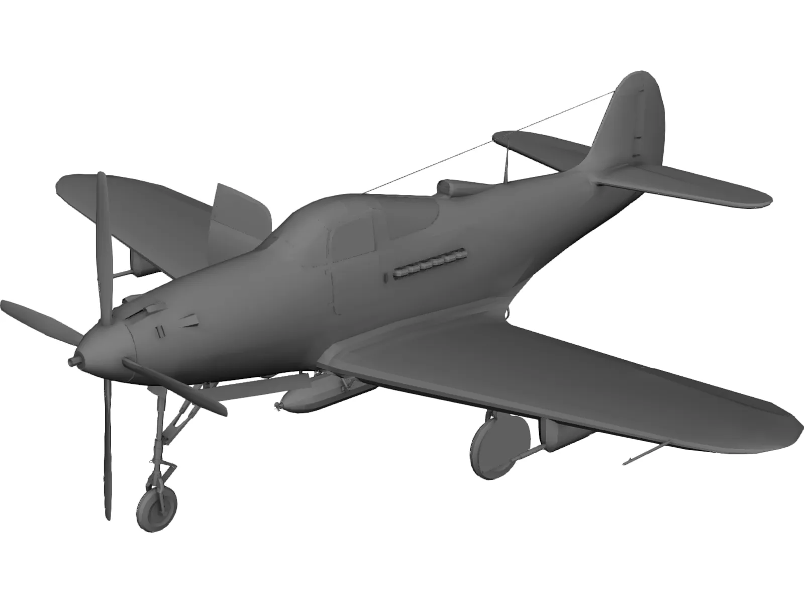 Bell P-39 Airacobra 3D Model main preview