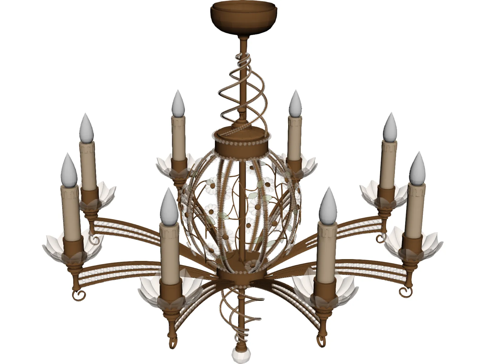 Chandlier 3D Model main preview