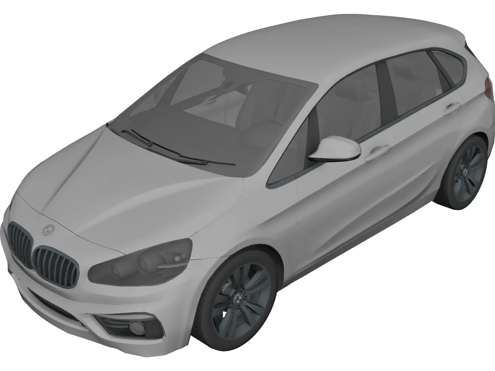 BMW 225i Active Tourer 3D Model main preview