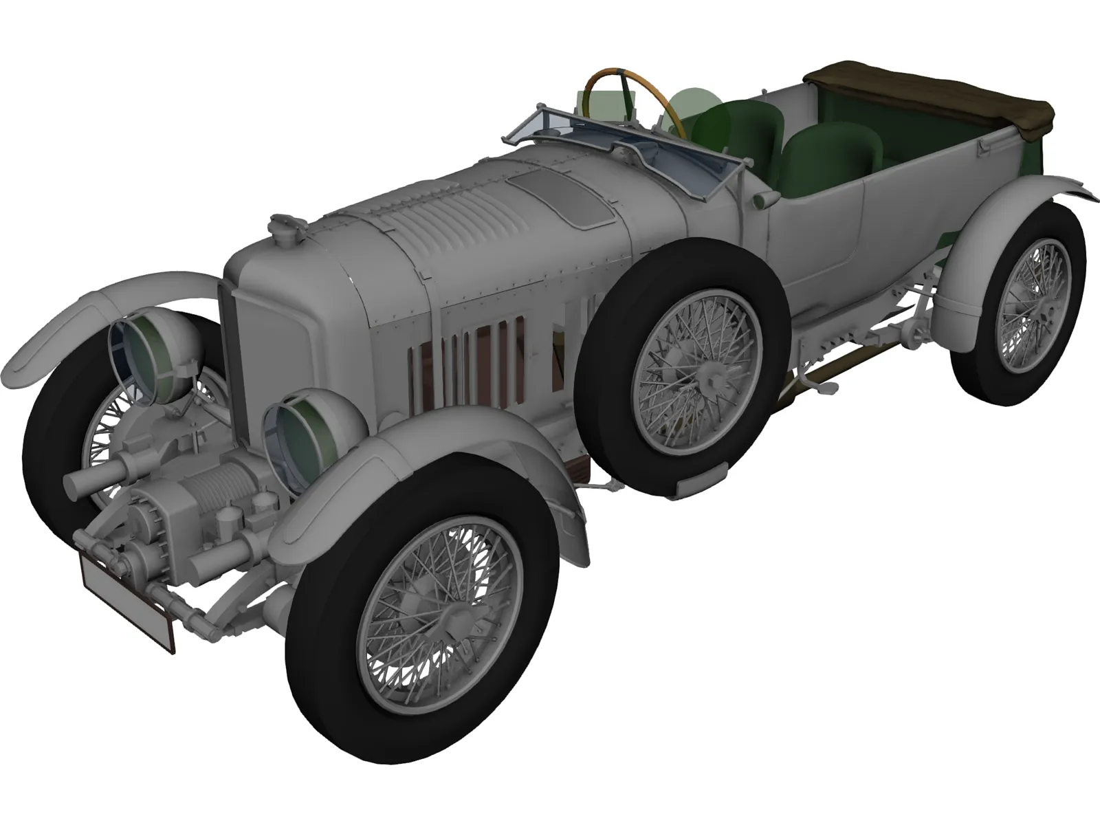 Bentley (1930) 3D Model main preview