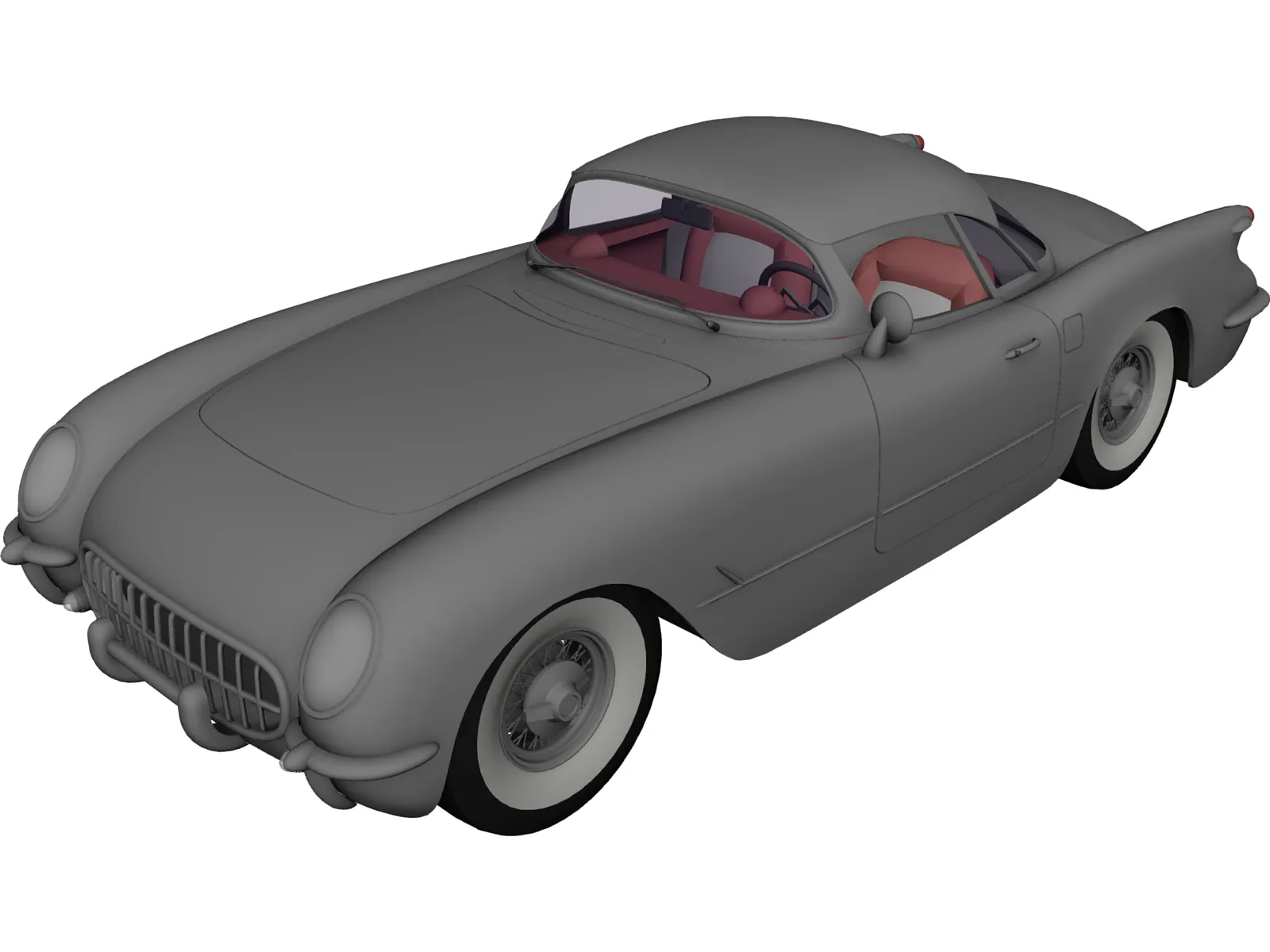 Chevrolet Corvette (1954) 3D Model main preview