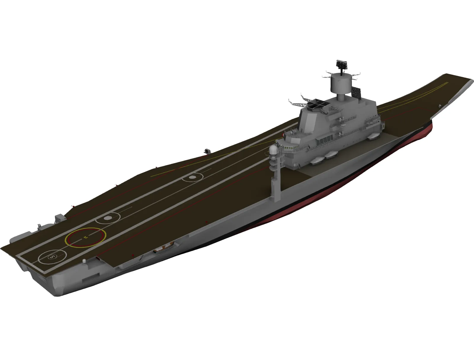 Vikramadity Aircraft Carrier 3D Model main preview