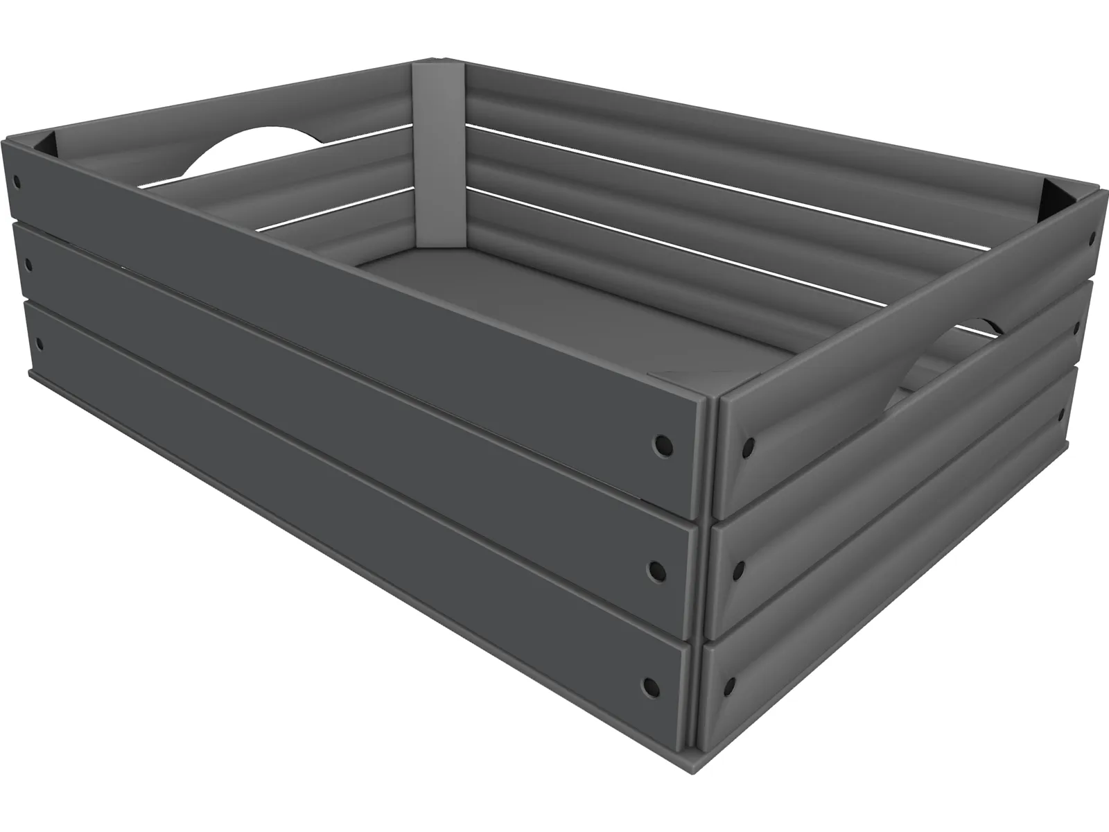 Wood Box 3D Model main preview