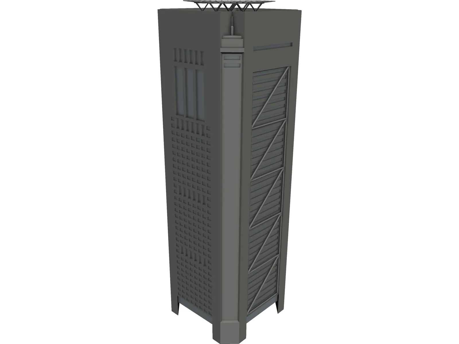 Apartment Building 3D Model main preview