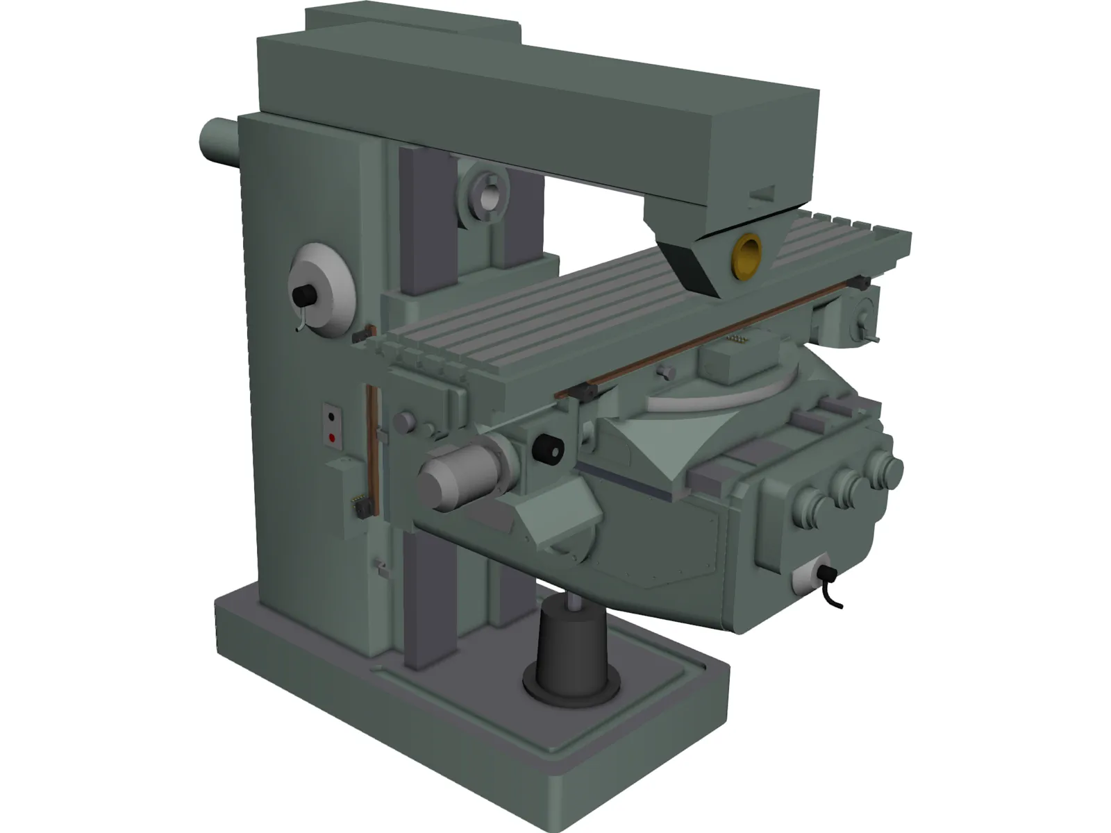 Milling Machine 3D Model main preview