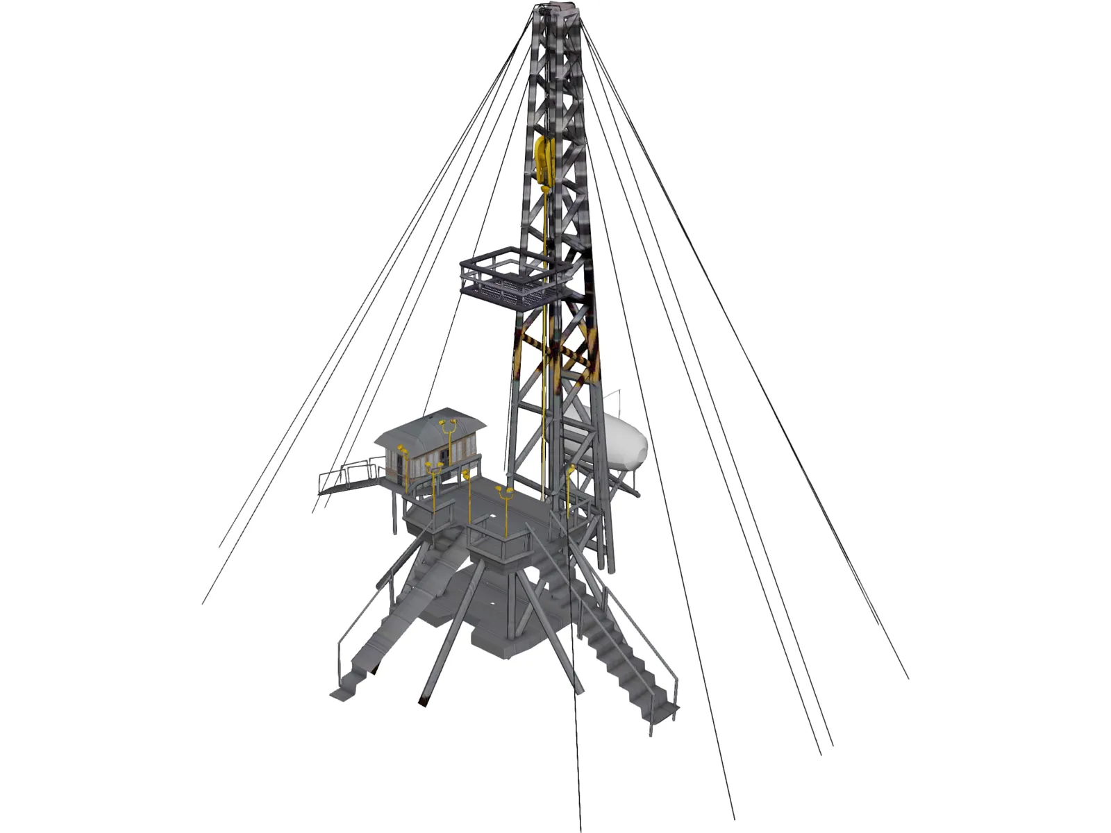 Oil Platform 3D Model main preview