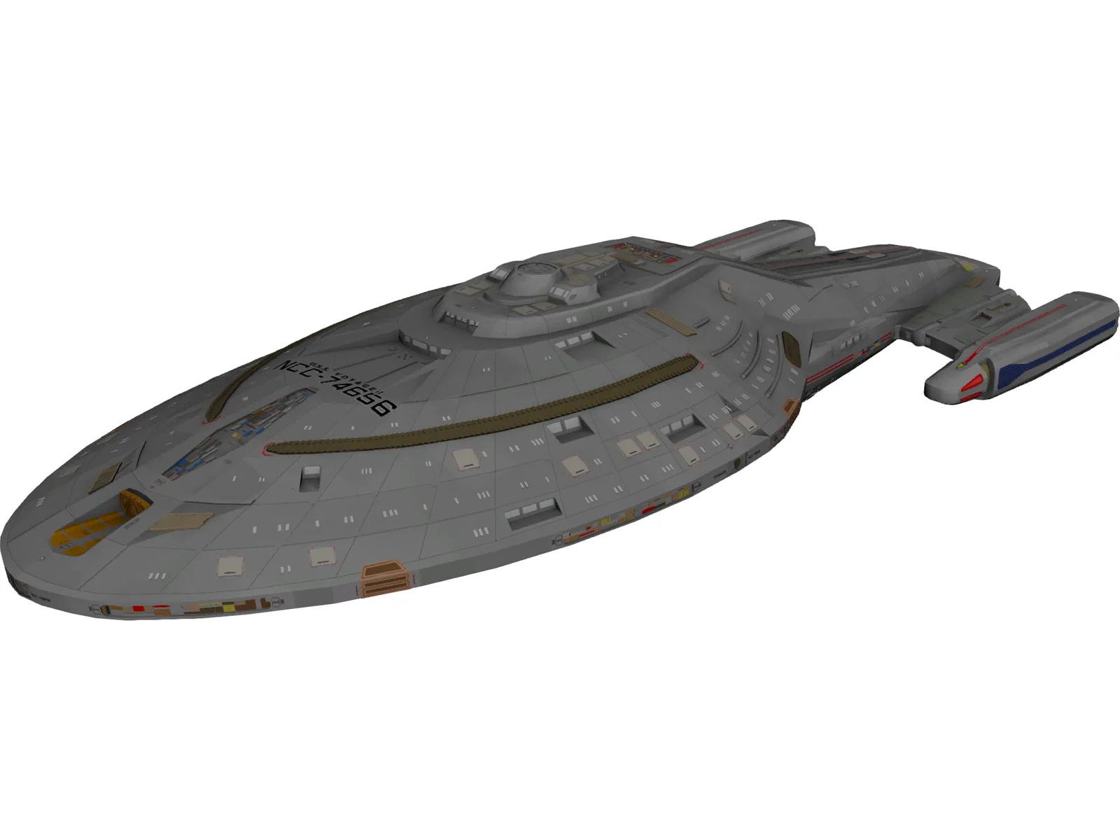 Star Trek Voyager NCC 74656 3D Model main preview