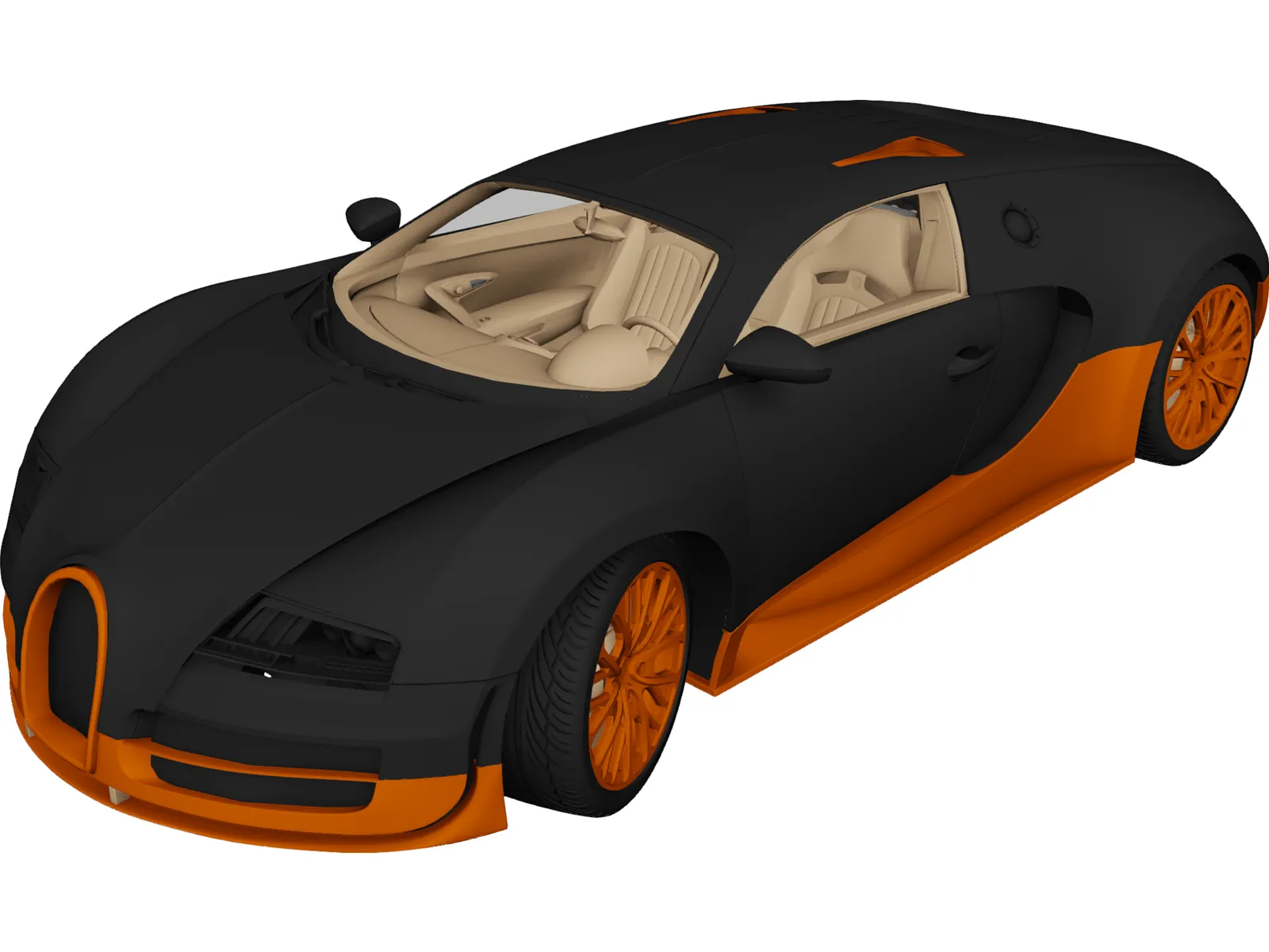 Bugatti Veyron Super Sport 3D Model main preview