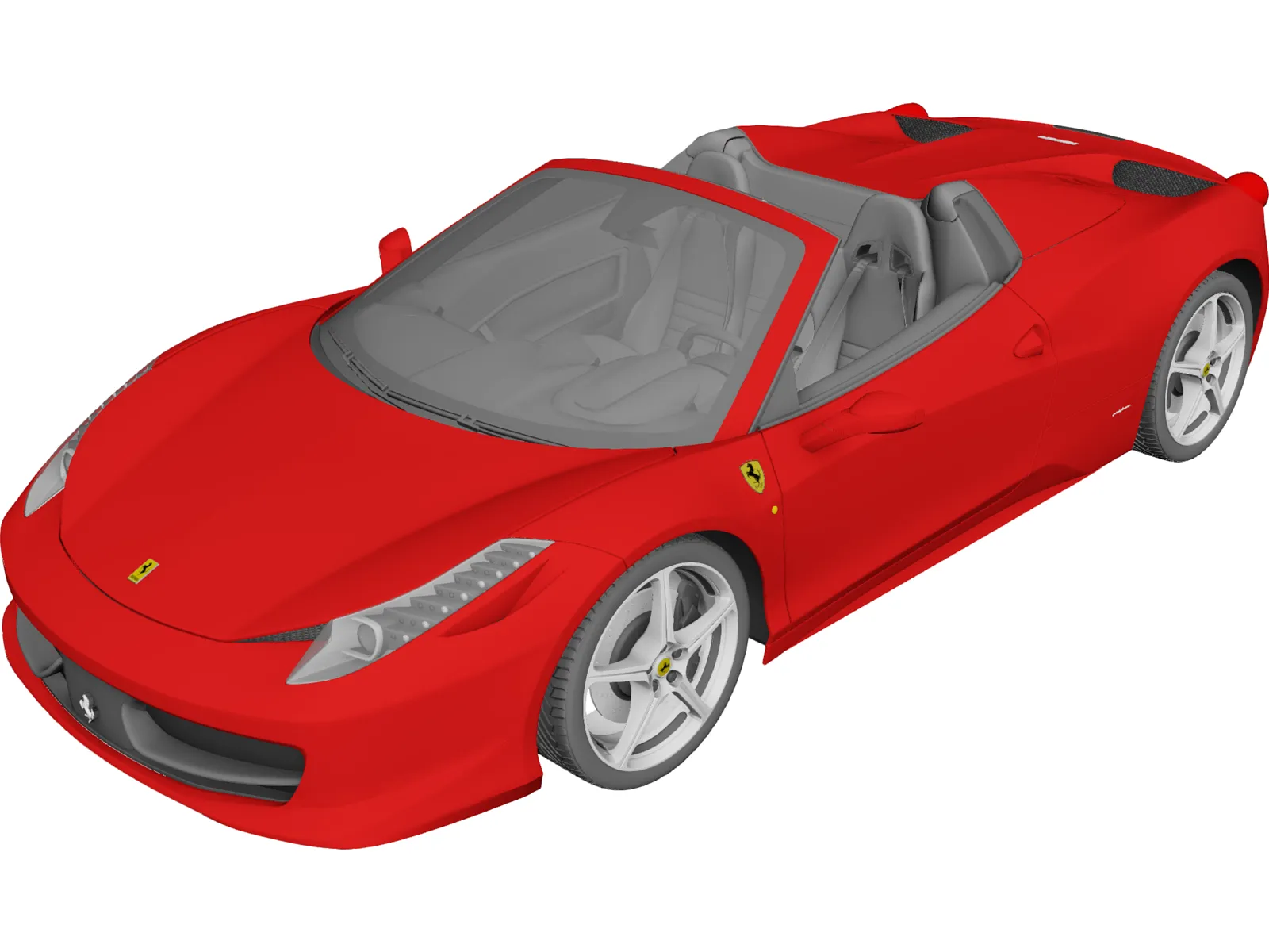 Ferrari 458 Spider 3D Model main preview