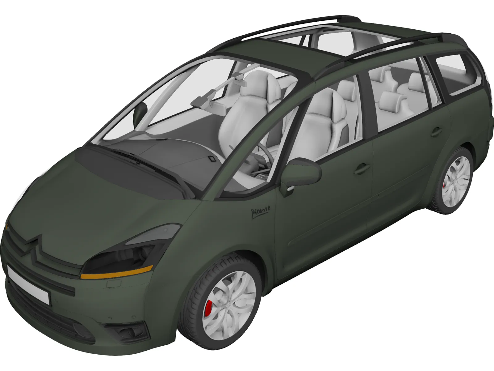 Citroen C4 Picasso (2006) 3D Model main preview