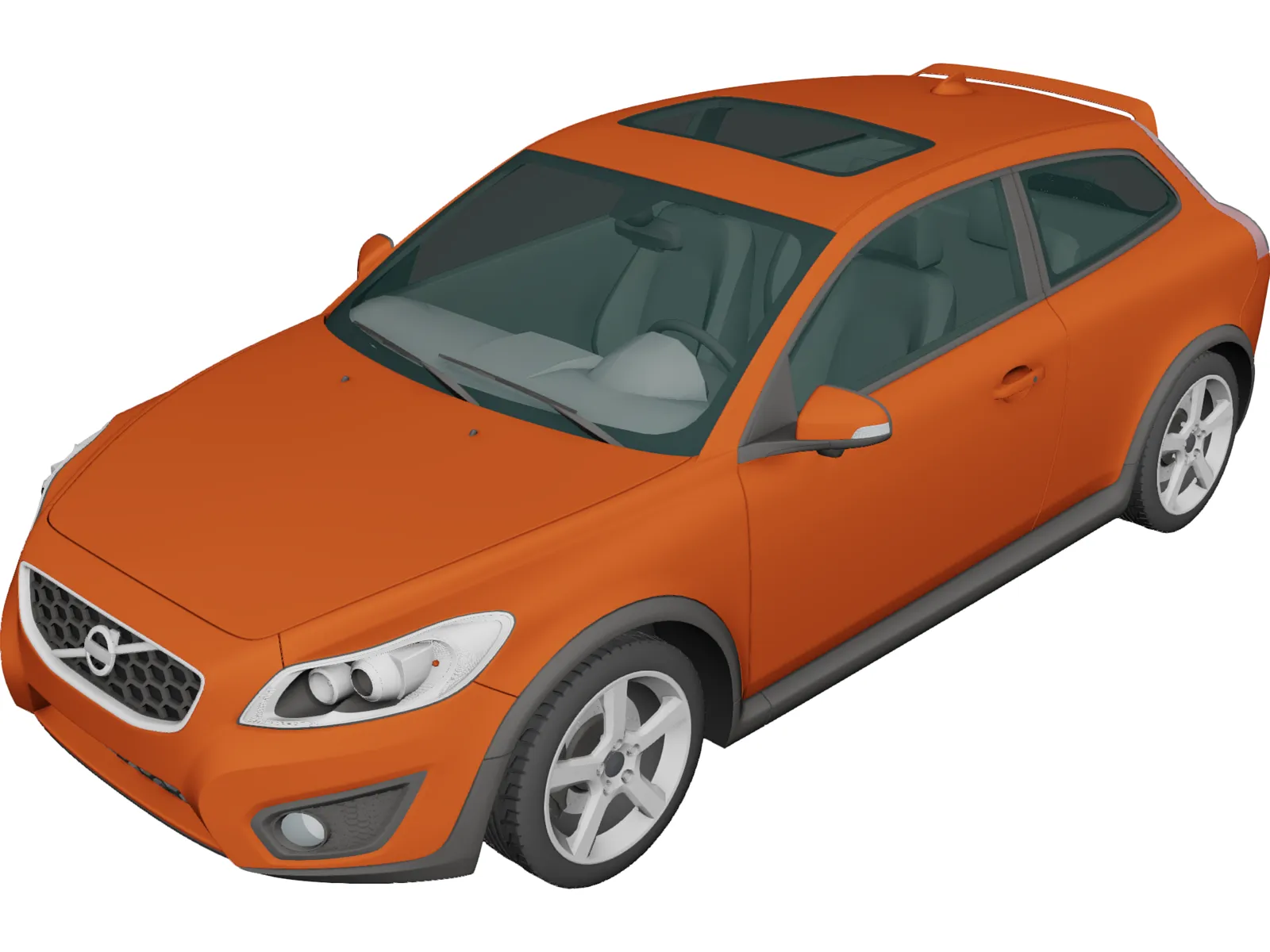 Volvo C30 (2010) 3D Model main preview