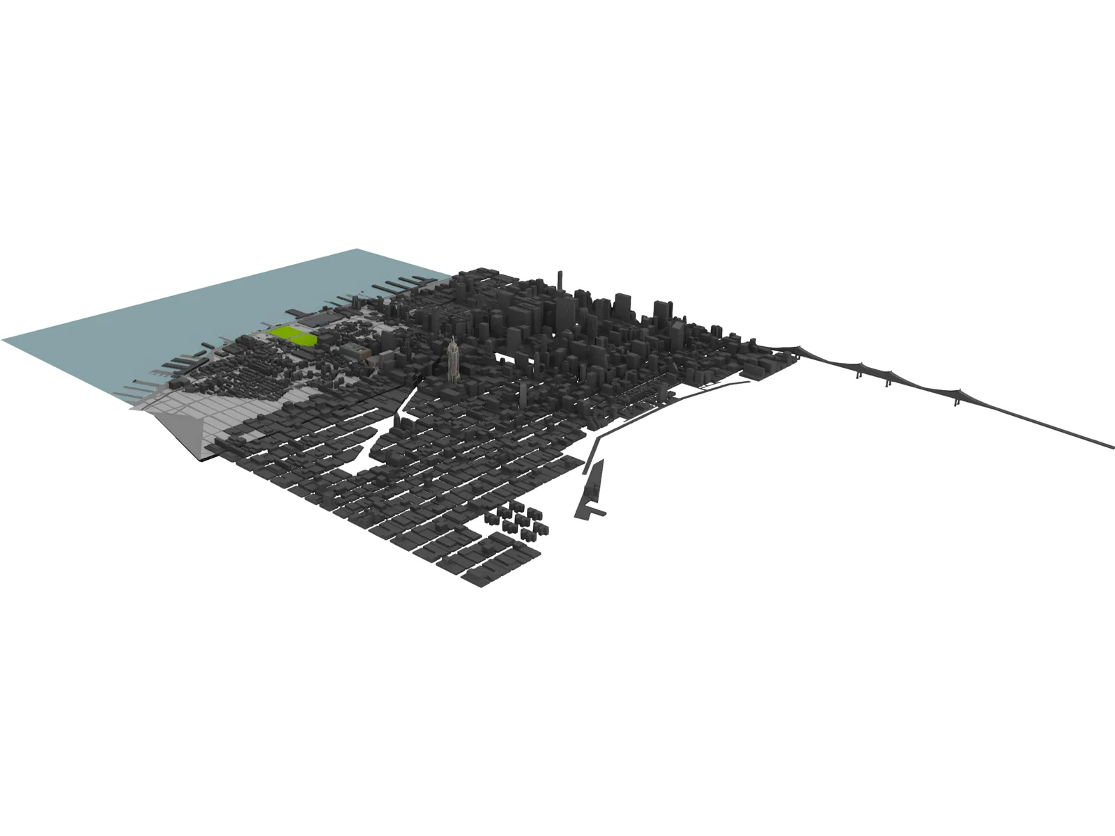 New York Manhattan Hudson Yards 3D Model main preview