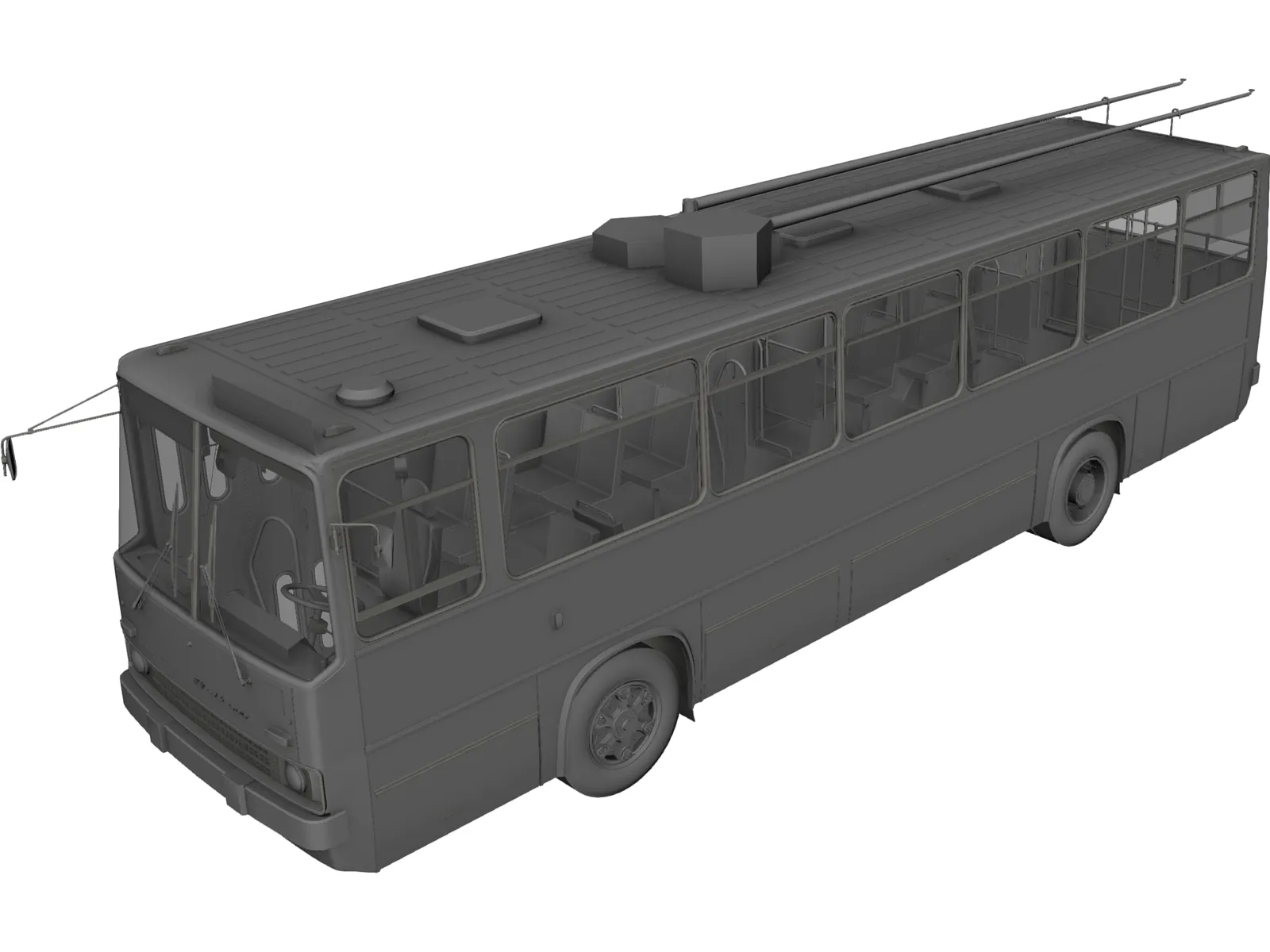 Ikarus 260 T.1 Trolleybus 3D Model main preview