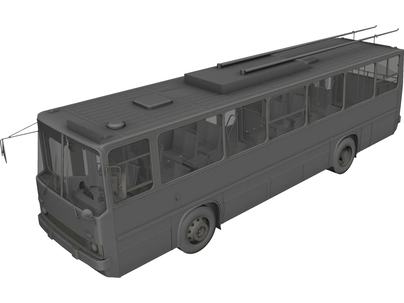 Ikarus 260 GVM Trolleybus 3D Model main preview