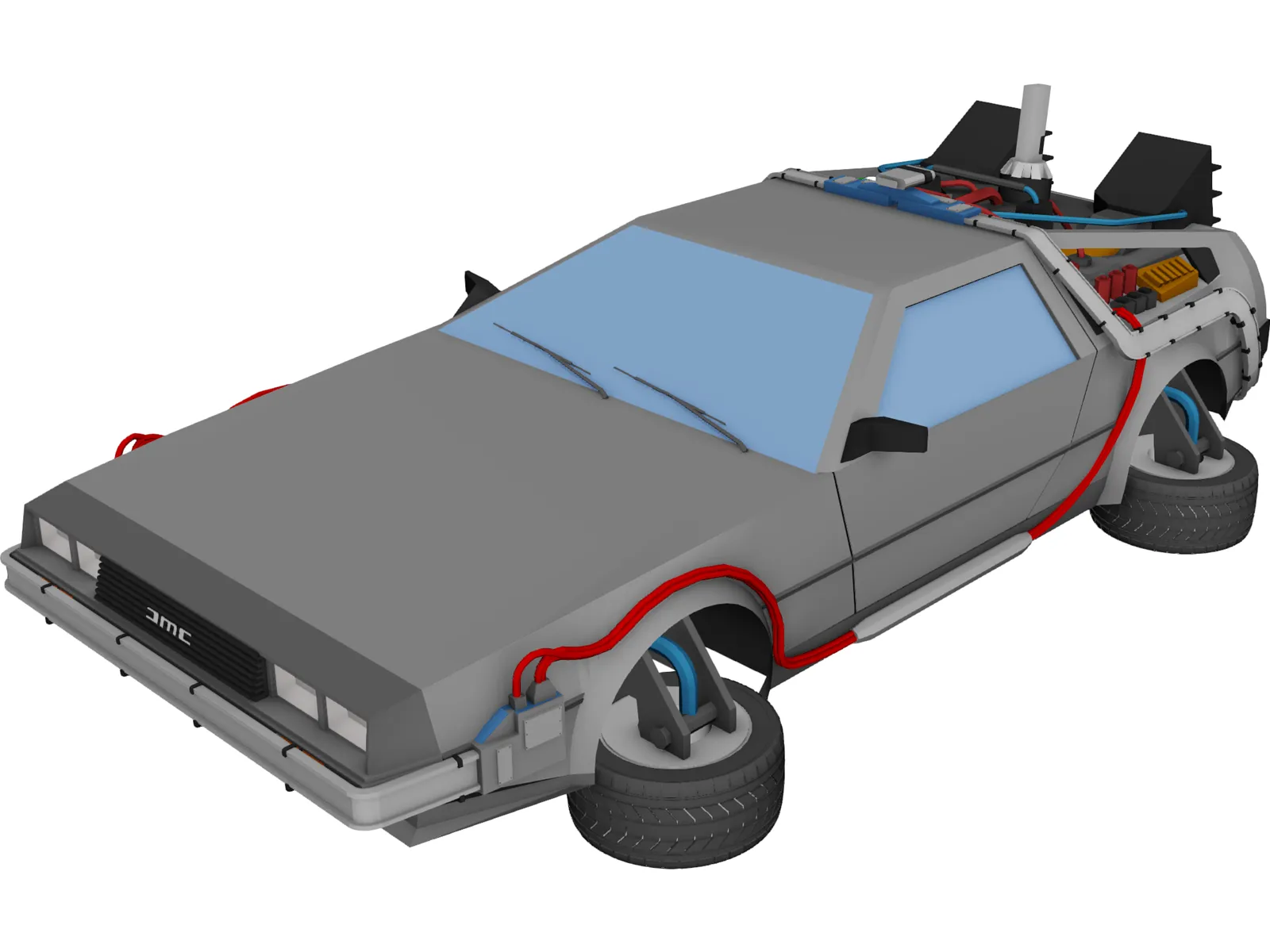 DMC Delorean X 3D Model main preview