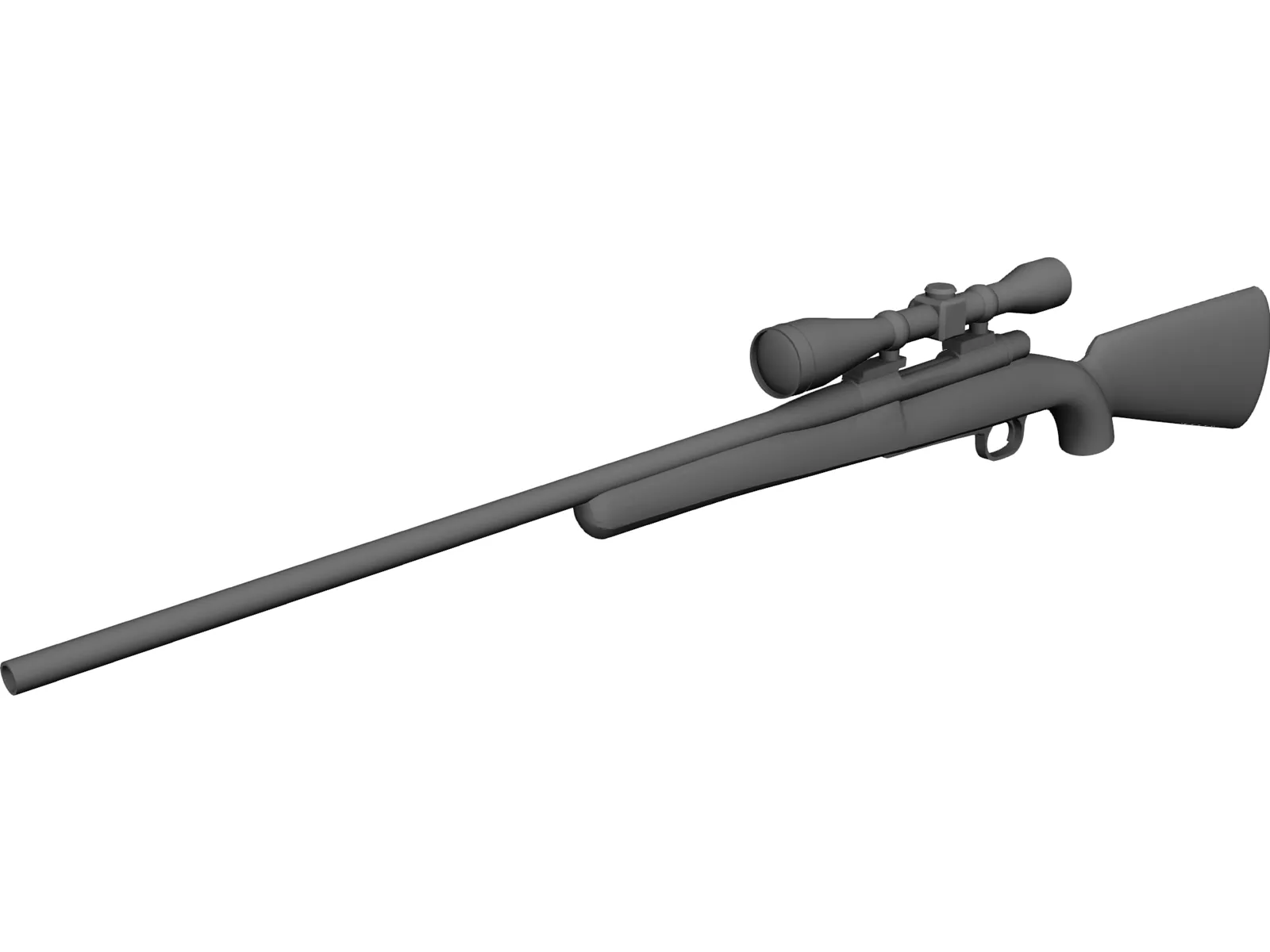 Remington Model 70 Hunting Rifle 3D Model main preview