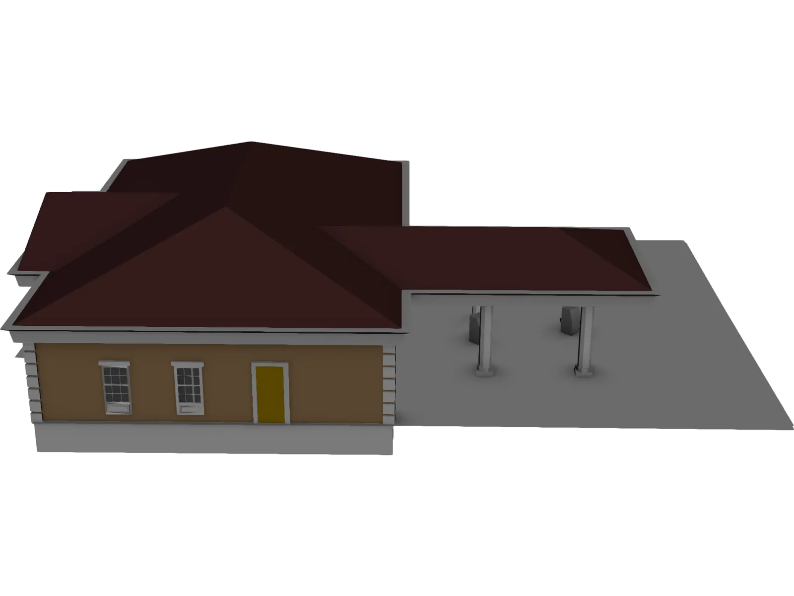Bank of Omaha Nebraska 3D Model main preview