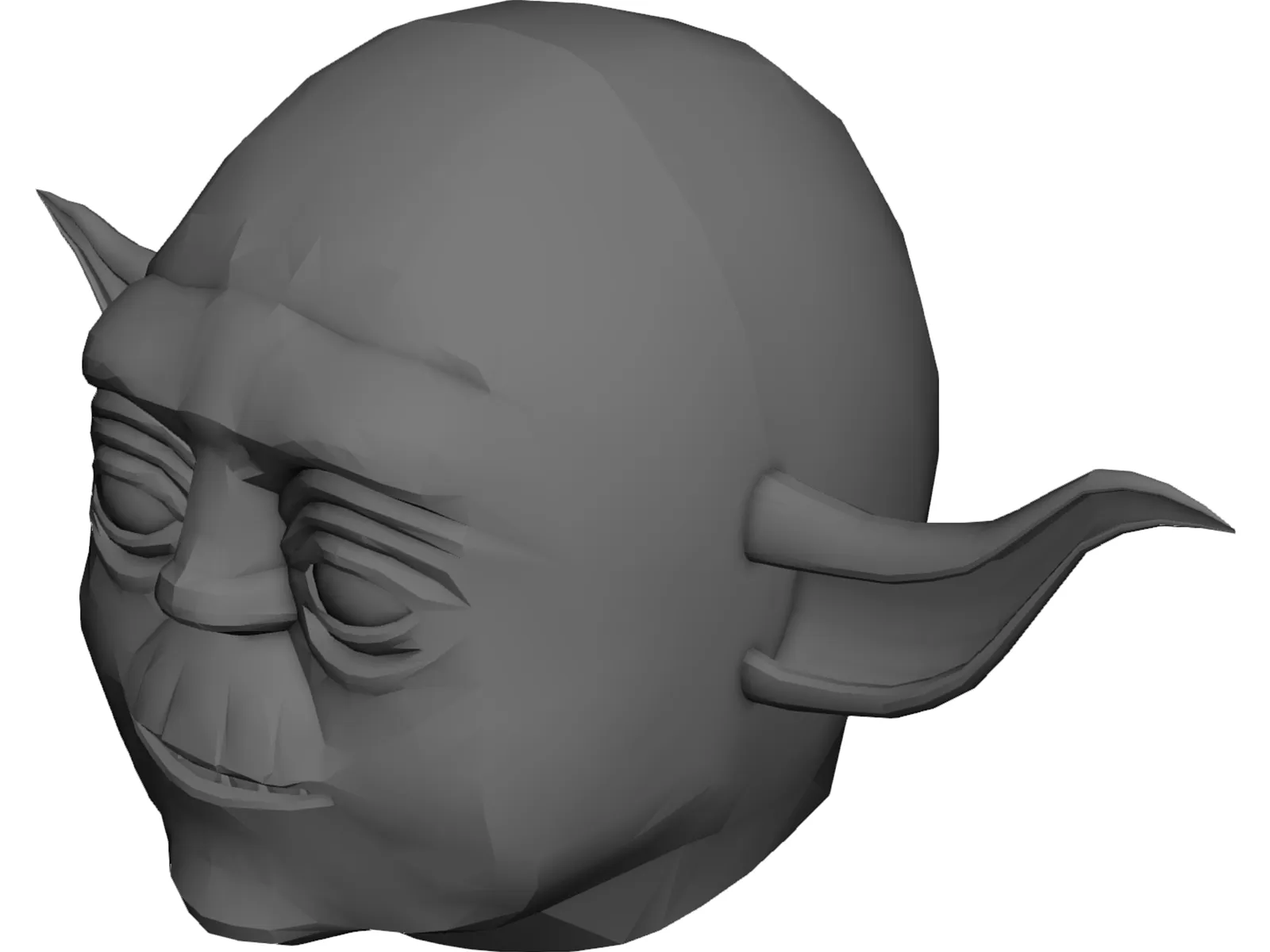 Star Wars Yoda Head 3D Model main preview