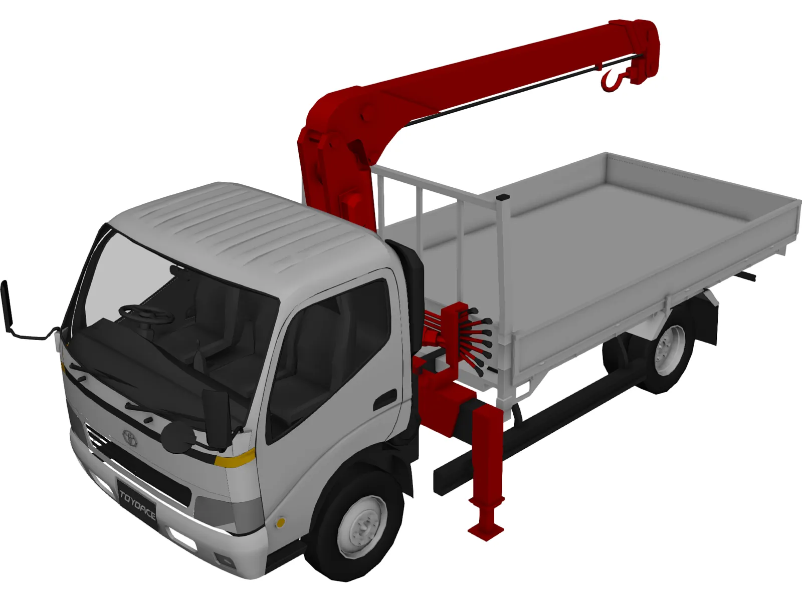 Toyota Toyoace (Tow Crane Truck) (2000) 3D Model main preview