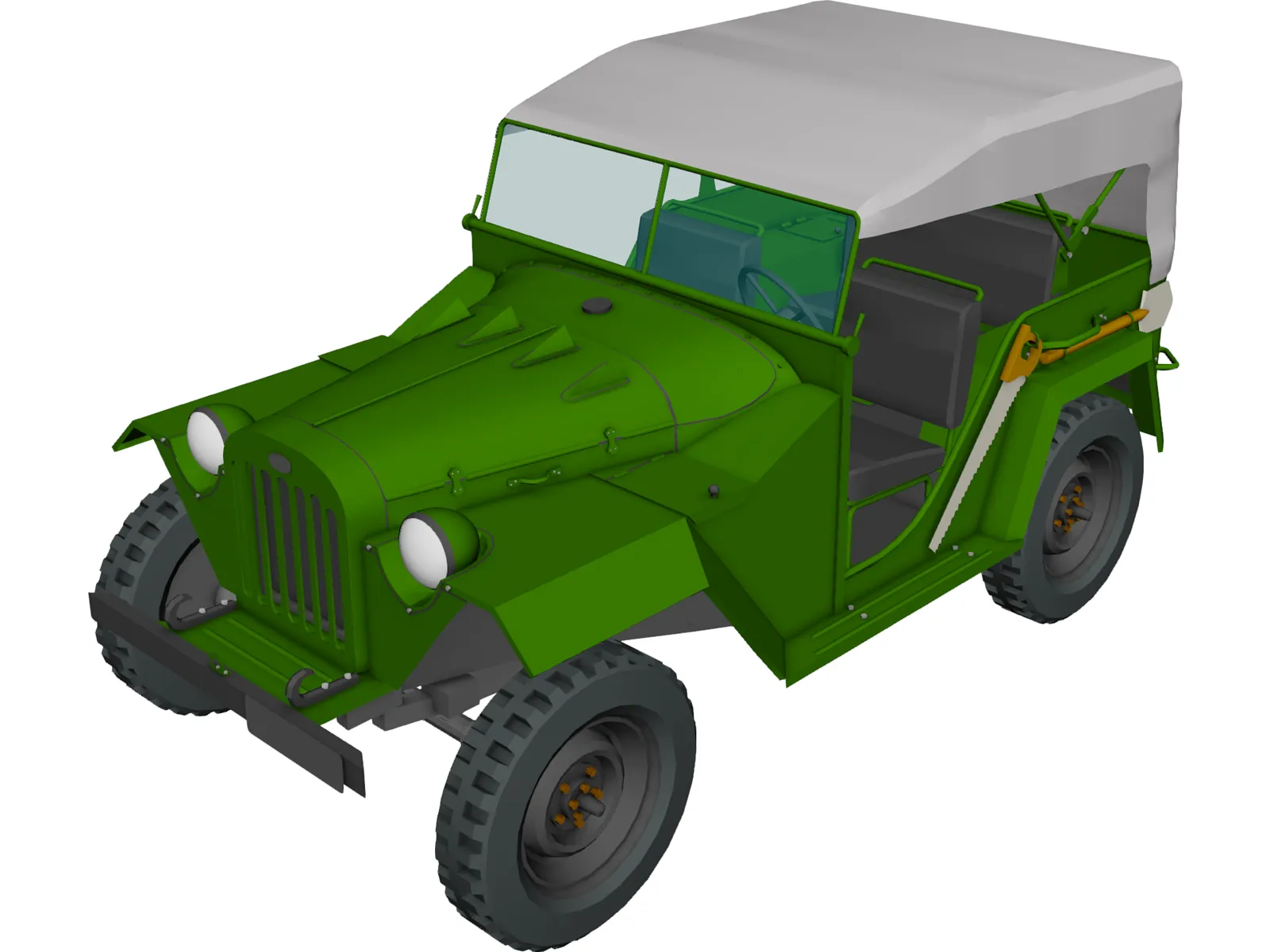 Gaz 67B (1944) 3D Model main preview