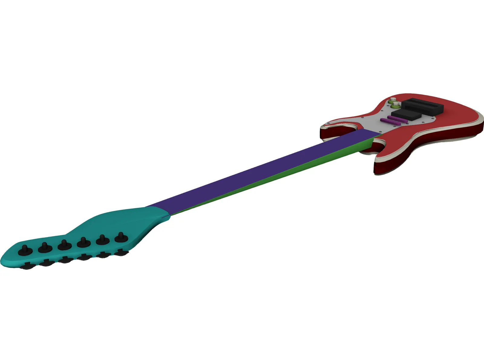 Guitar 3D Model main preview