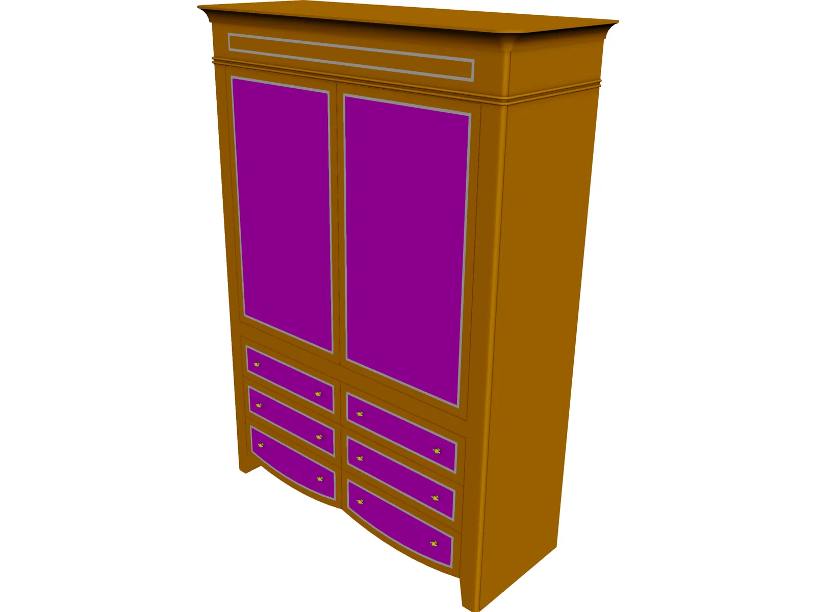 Yacht AV Cabinet Armoir 3D Model main preview