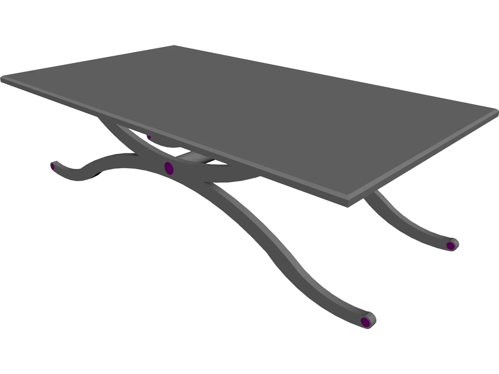 Cocktail Table 3D Model main preview