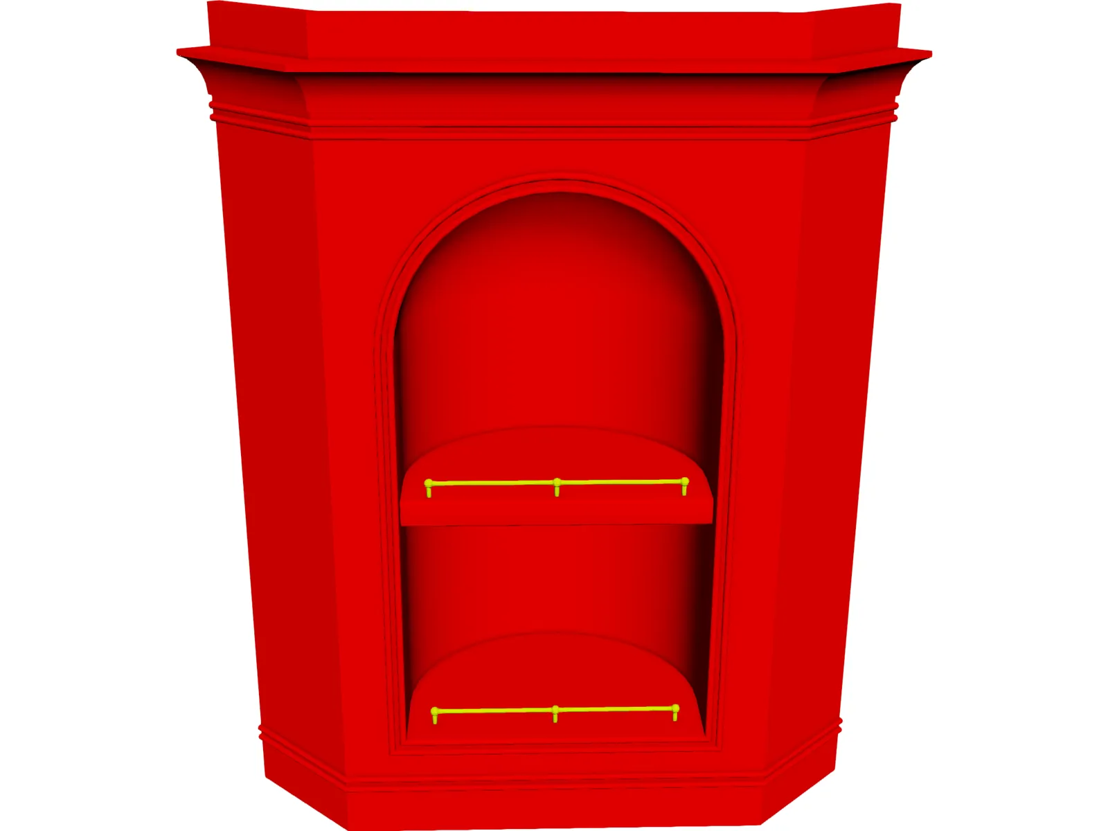 Corner Art Niche 3D Model main preview